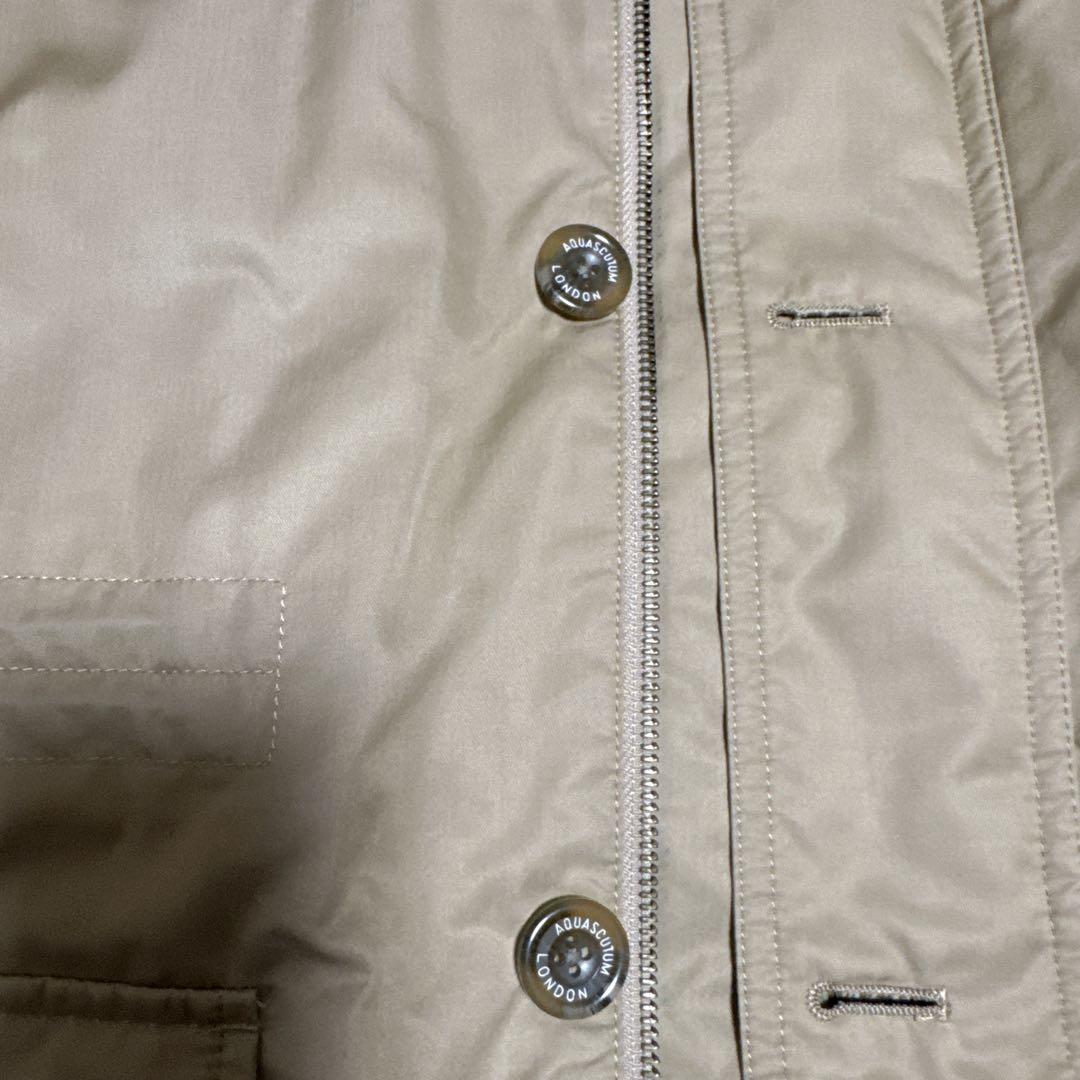 Aquascutum フード付きステンカラーコート LLサイズ ベージュ