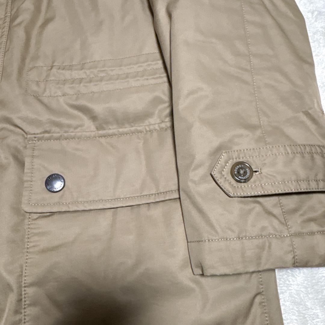 Aquascutum フード付きステンカラーコート LLサイズ ベージュ