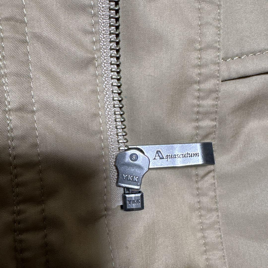 Aquascutum フード付きステンカラーコート LLサイズ ベージュ