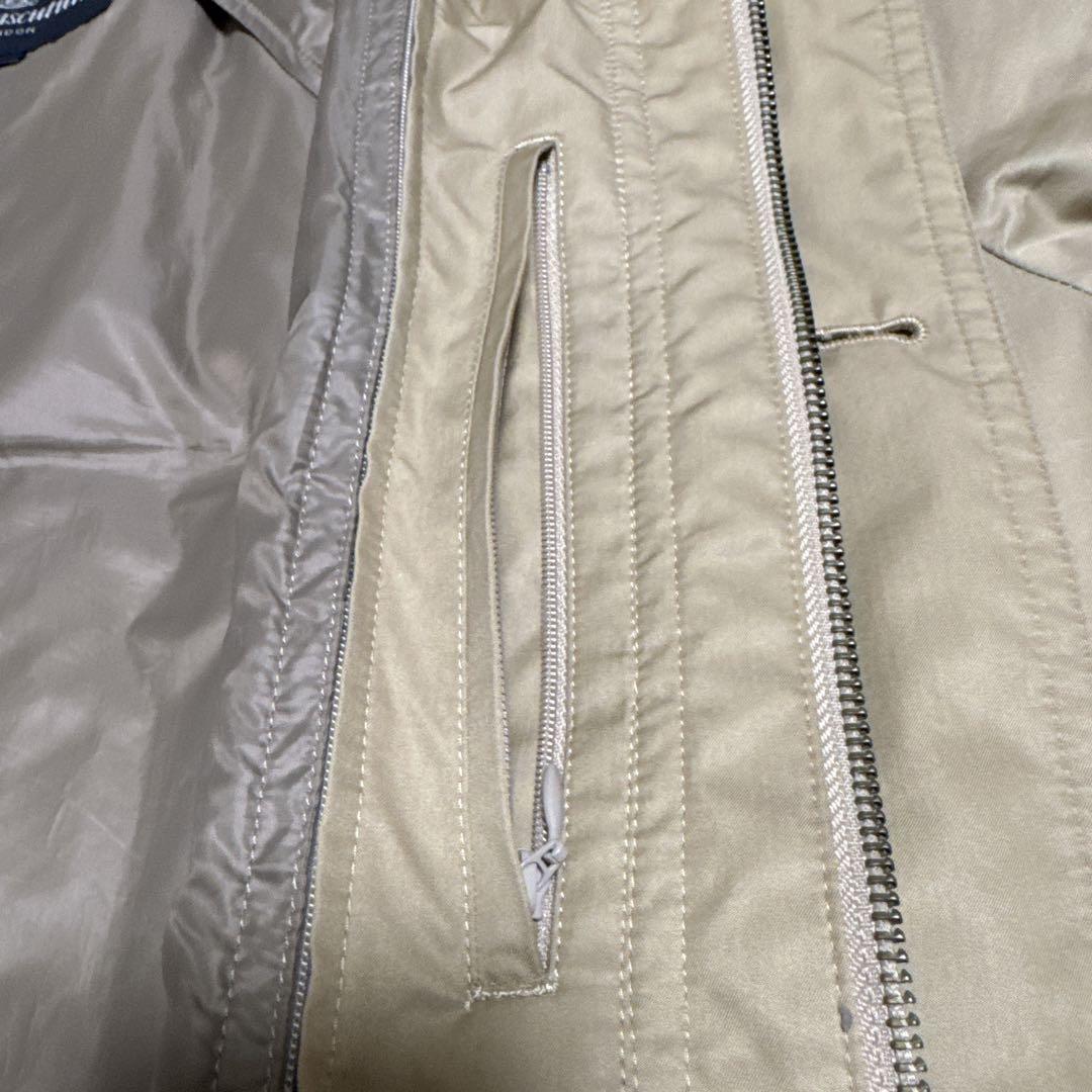 Aquascutum フード付きステンカラーコート LLサイズ ベージュ