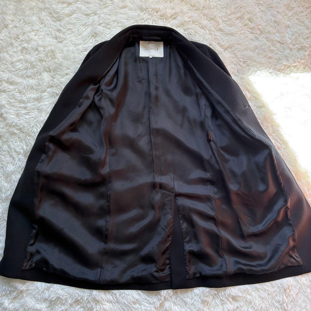 マッキントッシュ チェスターコート ウール カシミヤ混 白タグ38 M ブラック