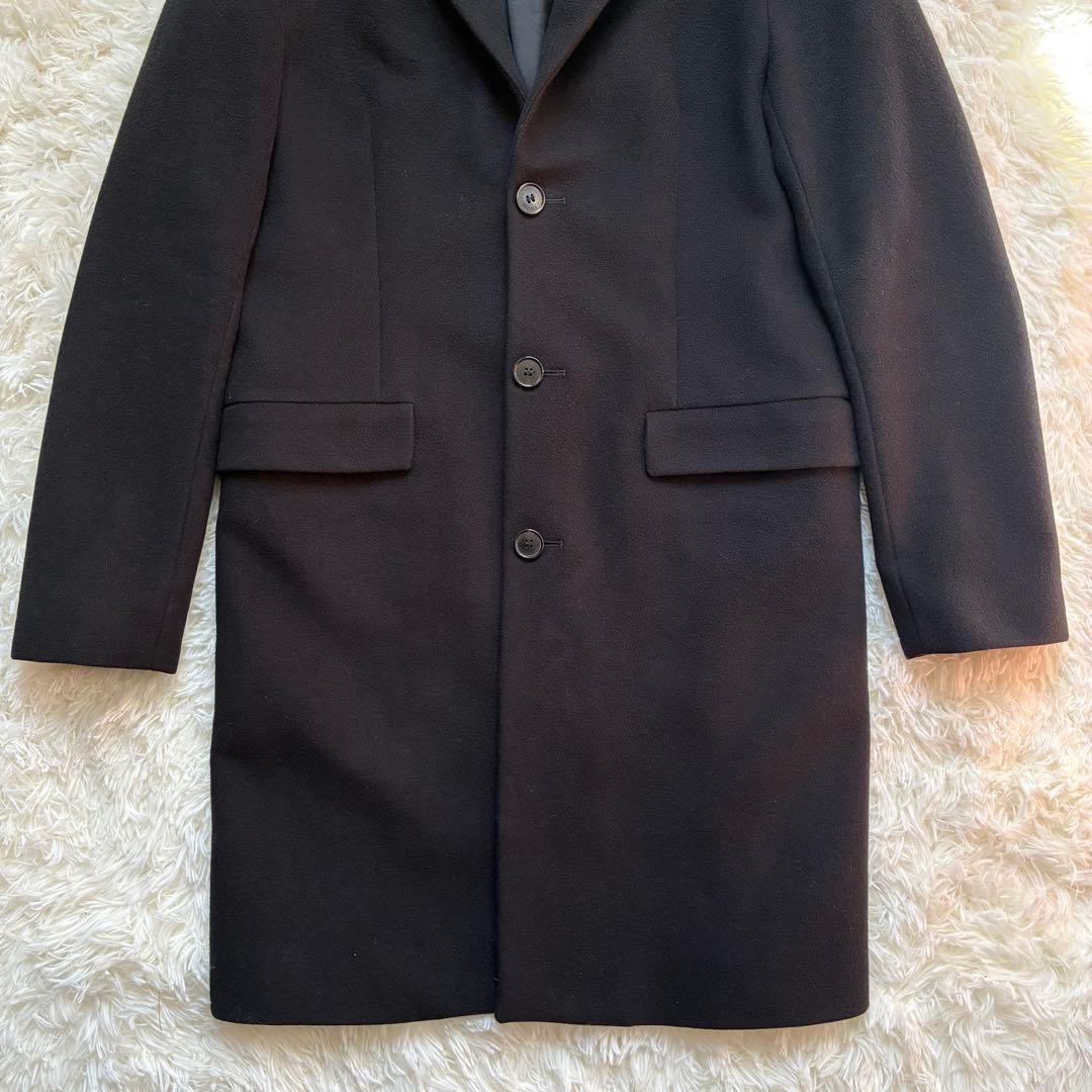 マッキントッシュ チェスターコート ウール カシミヤ混 白タグ38 M ブラック