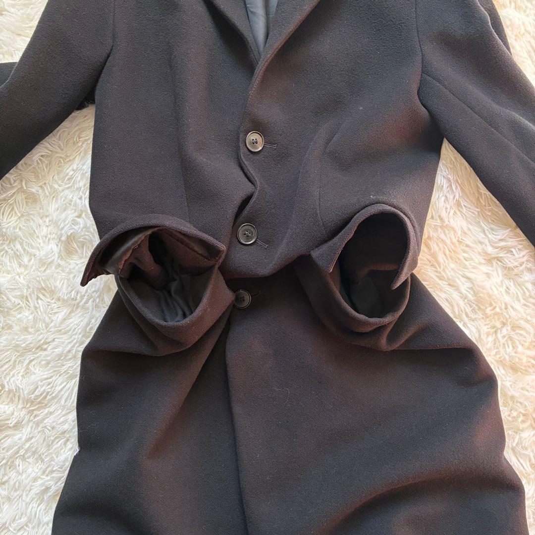 マッキントッシュ チェスターコート ウール カシミヤ混 白タグ38 M ブラック