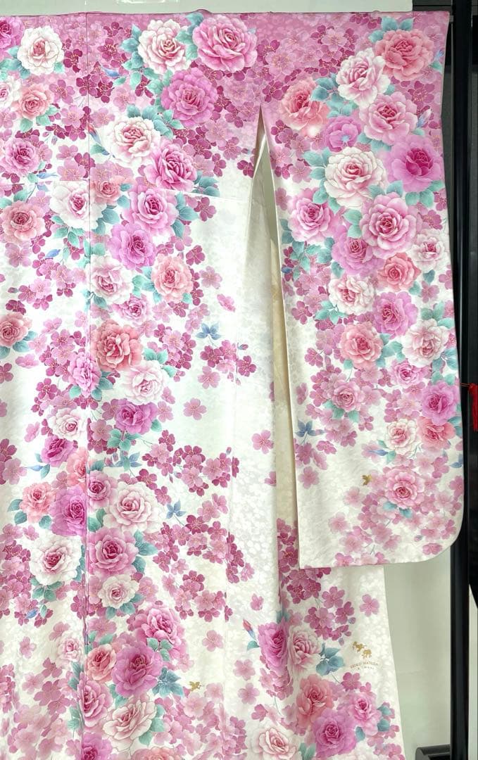 成人式振袖 正絹 松田聖子 白×ピンク バラ柄の通販｜endoscopyonair.com