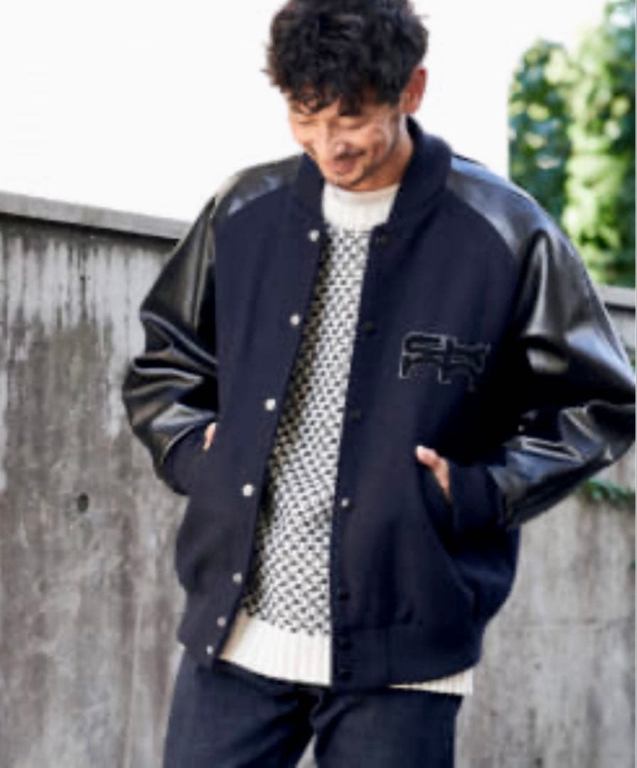 ♾*️様 【SKOOKUM x BEAMS】別注 レザー コンビスタジャン