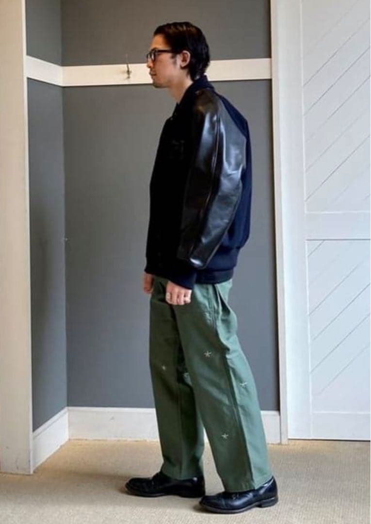 ♾*️様 【SKOOKUM x BEAMS】別注 レザー コンビスタジャン