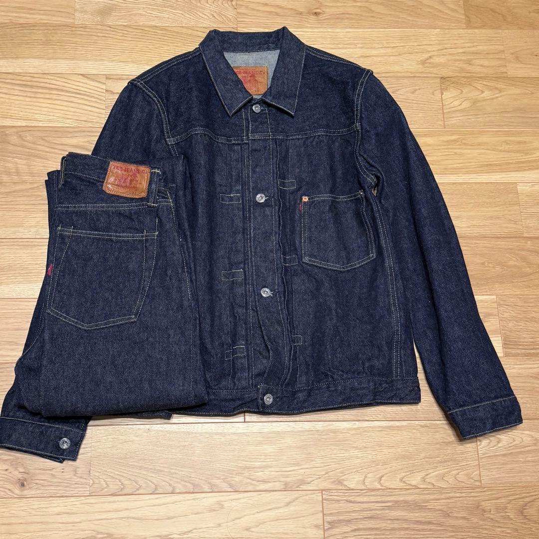 新品未使用品TCBジーンズ S40's 大戦モデル セットアップ Tバック赤