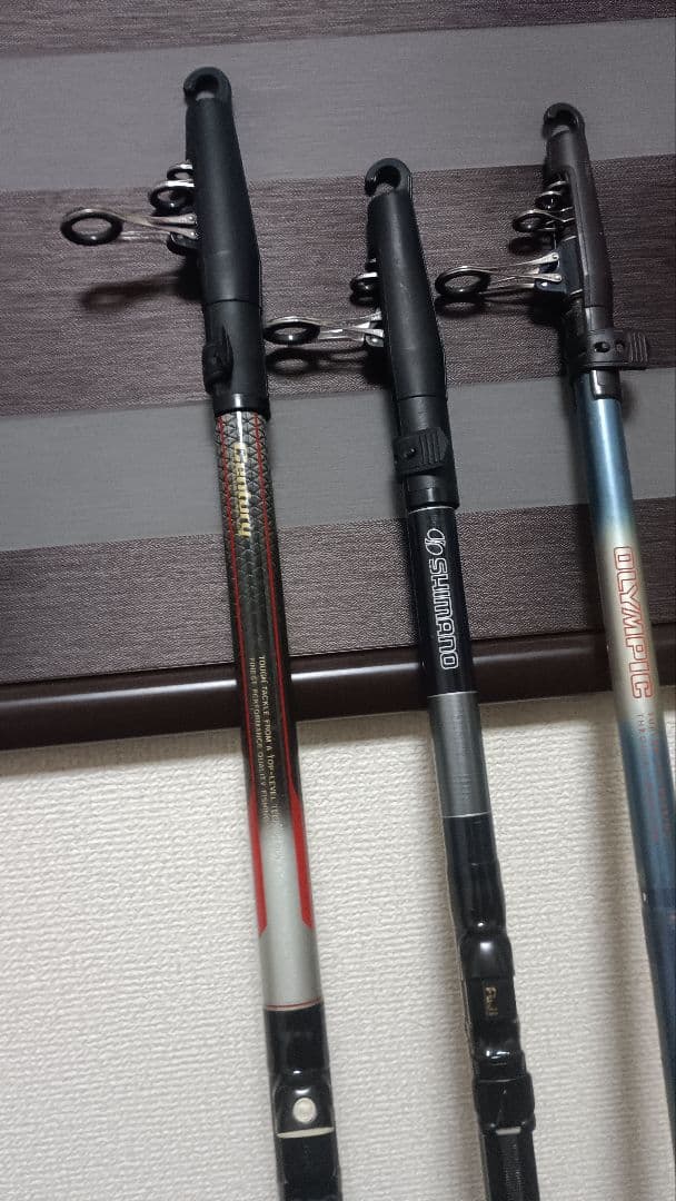 オリムピックセンチュリーブラックサーフシマノホリデー等投げ竿3本まとめて
