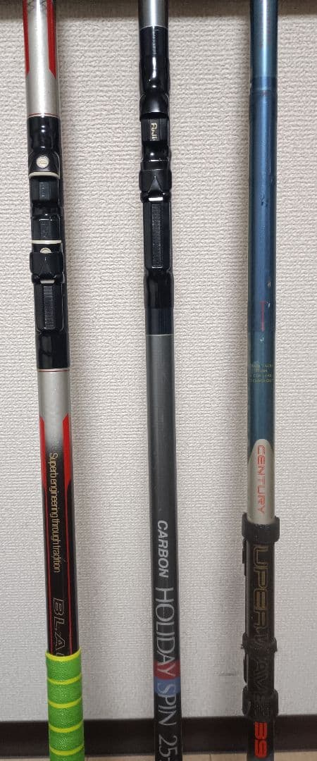 オリムピックセンチュリーブラックサーフシマノホリデー等投げ竿3本まとめて