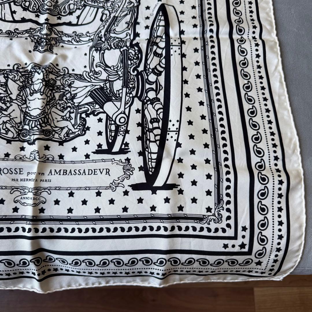 エルメス カレ 55 スカーフ グランキャロス シルク バンダナ