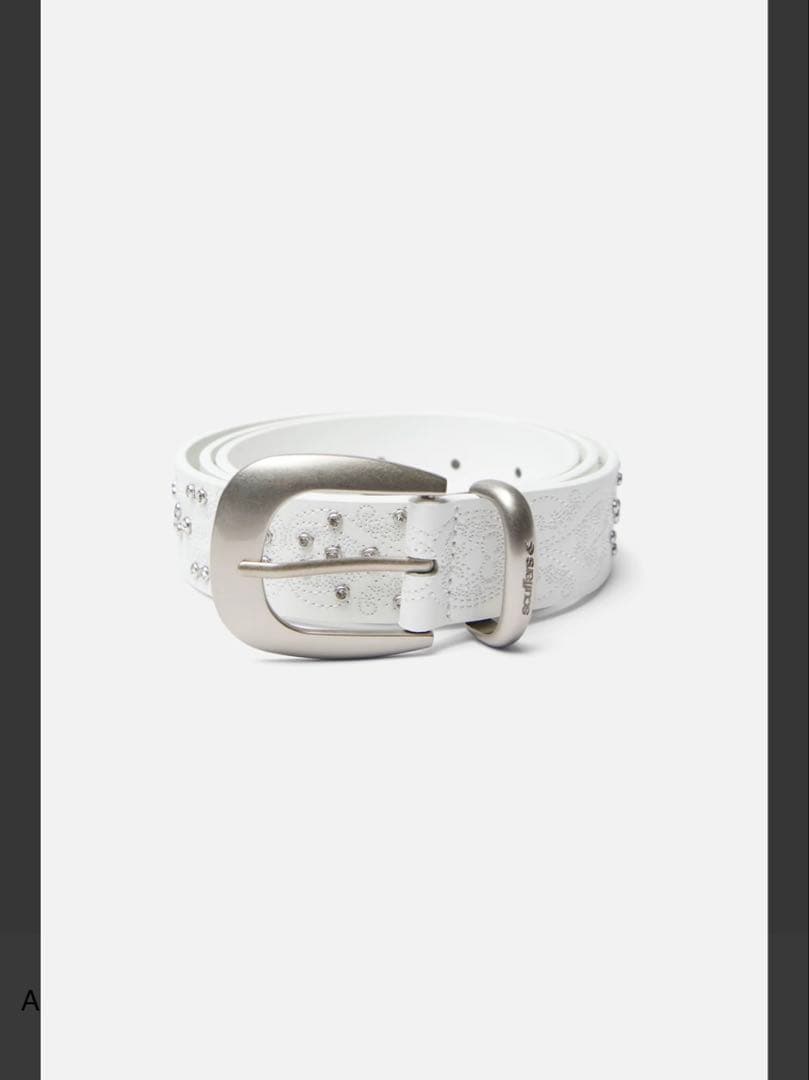 scuffers スタッズ付きホワイトベルト