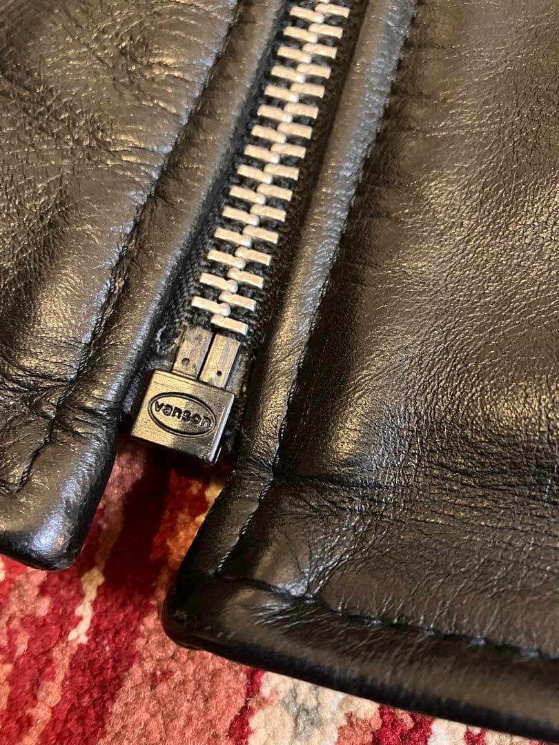 vanson 42 シルバーカスタム レザー シングルライダース キルティング