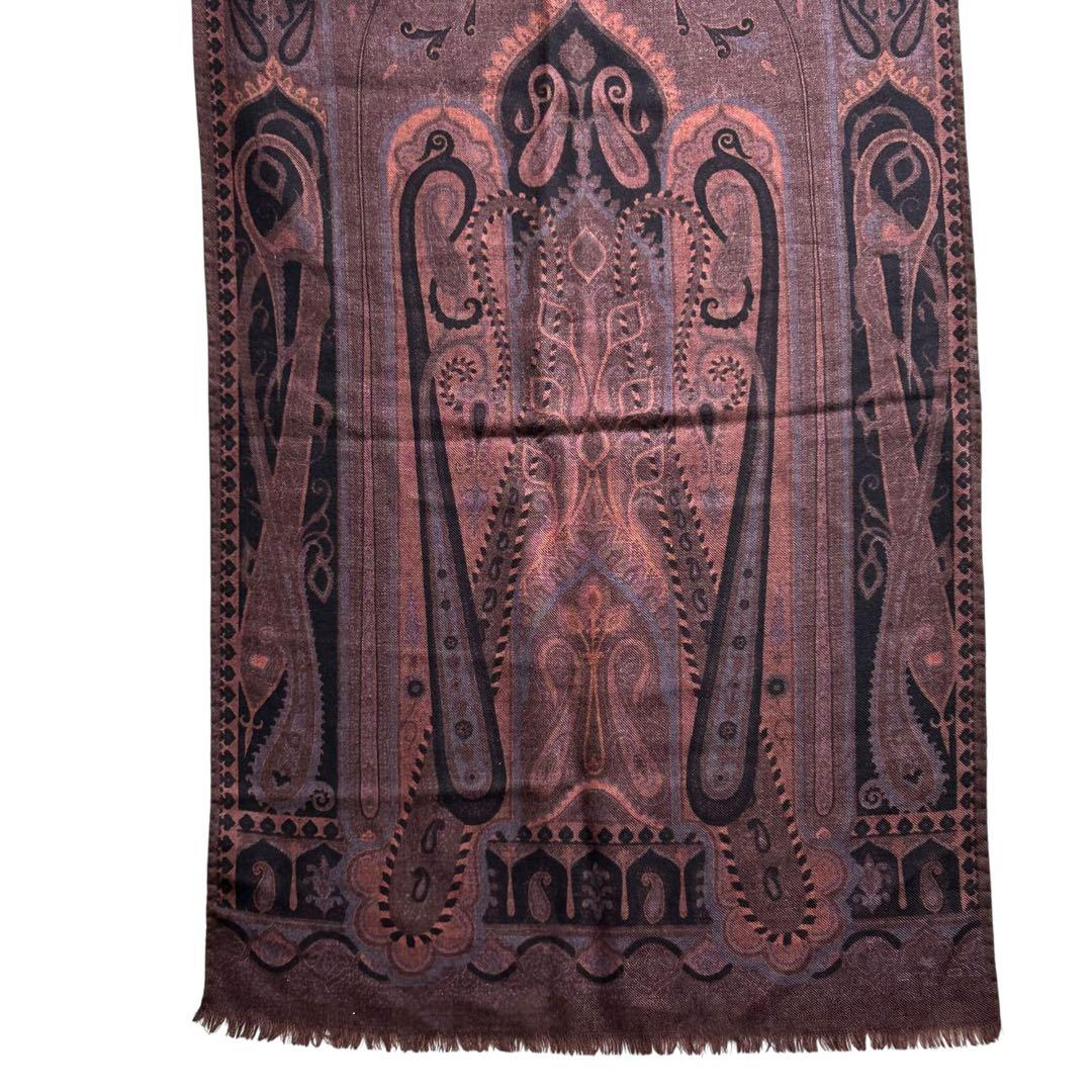 【専用】ETROエトロ　ダークブラウン　ペイズリー　ストール