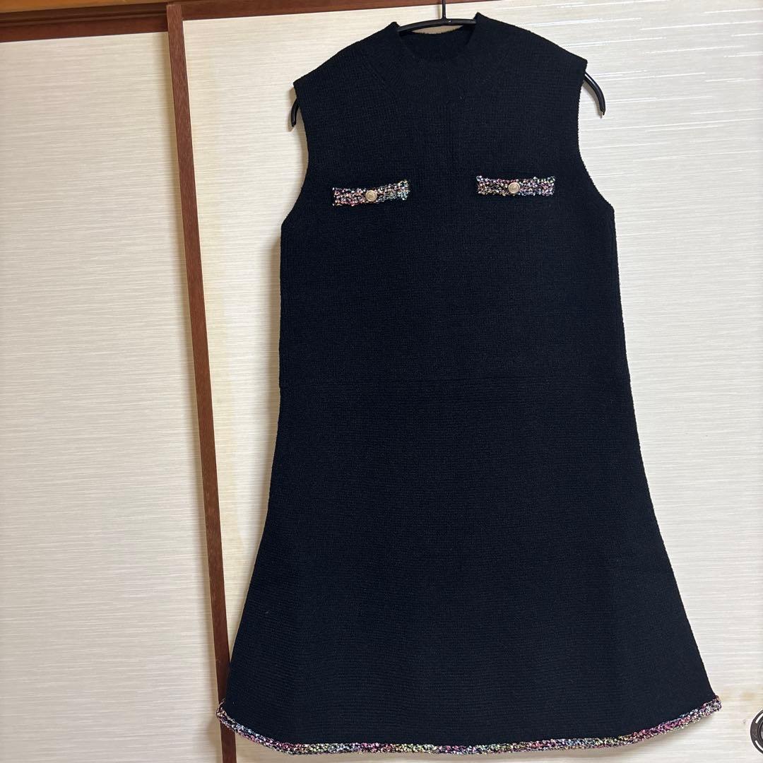 セルフォード　トリムミニニットワンピース