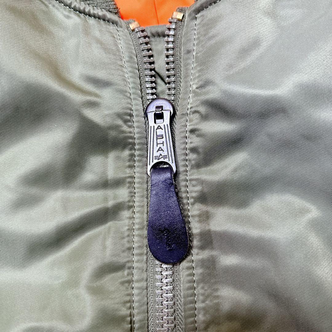 ✨美品✨ アルファ MA-1 フライトジャケット 緑 L 中綿 y2k 短丈