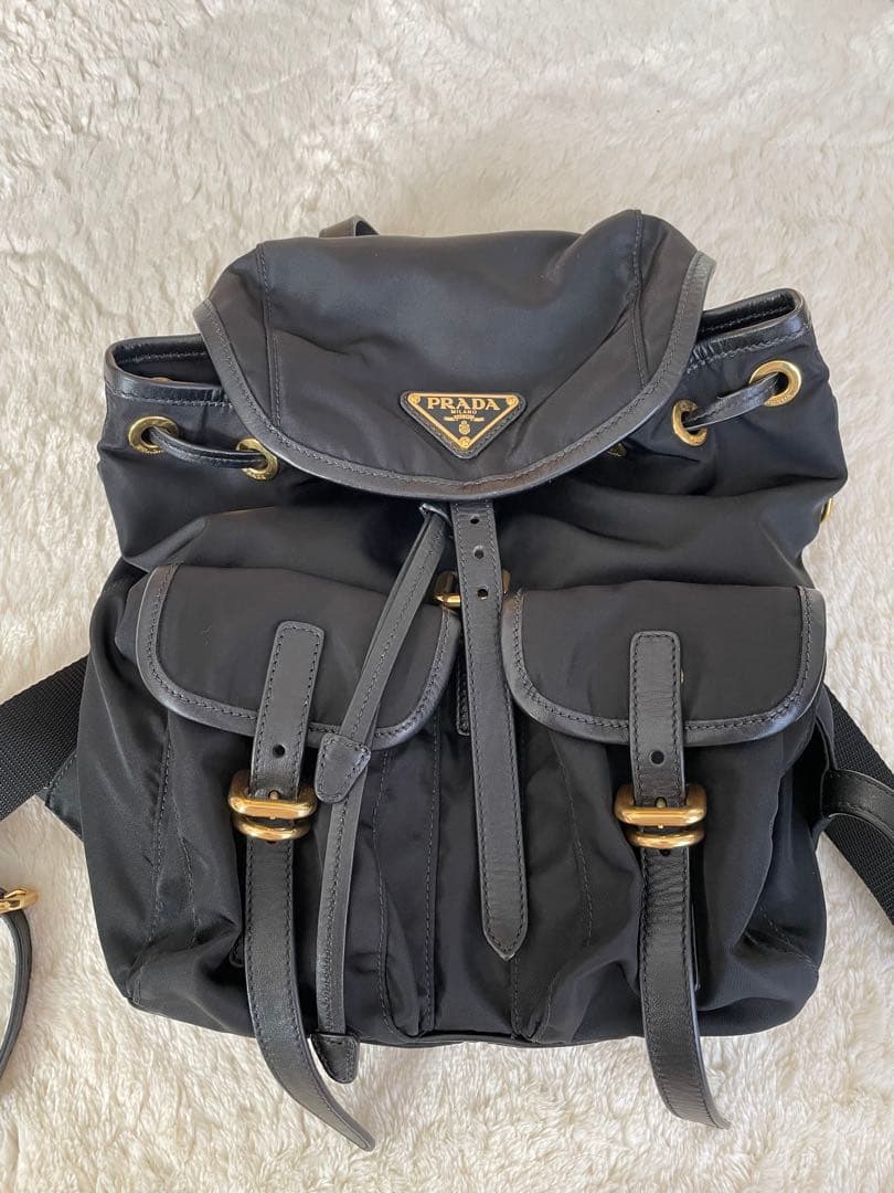 PRADA プラダ　ナイロン　リュック　バックパック ゴールド　正規品