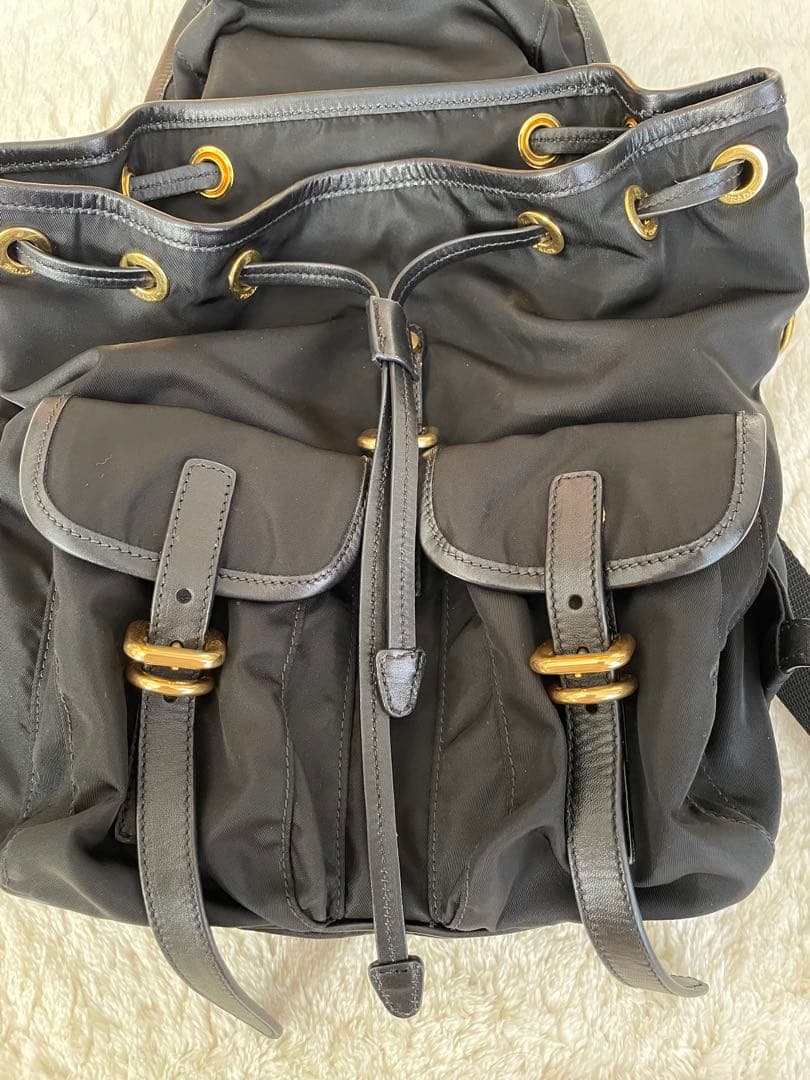 PRADA プラダ　ナイロン　リュック　バックパック ゴールド　正規品