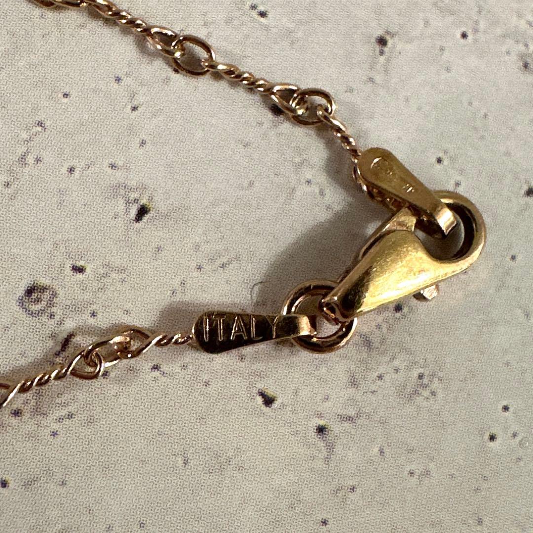 【難あり】14K ピンクゴールド ロープチェーンブレスレット