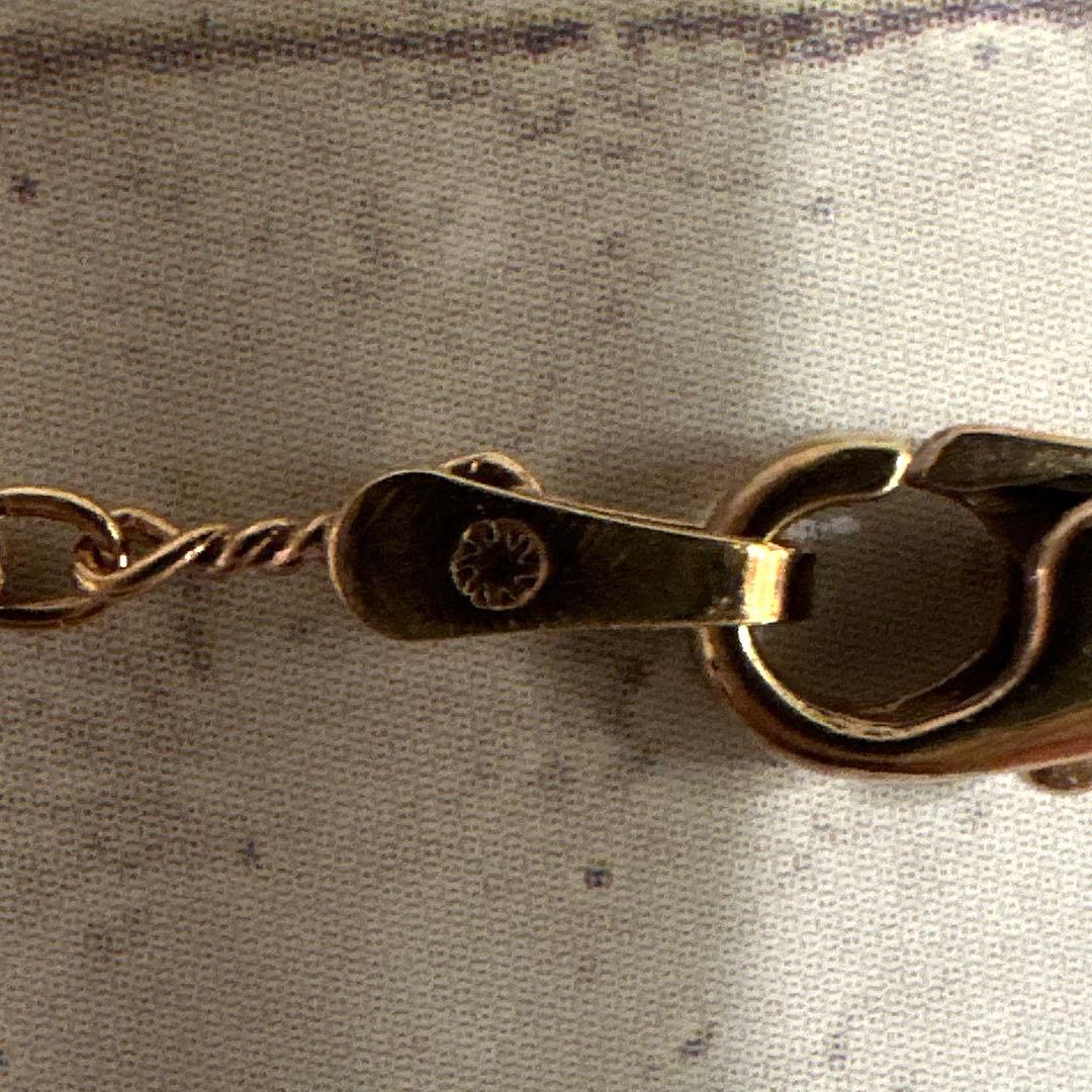 【難あり】14K ピンクゴールド ロープチェーンブレスレット