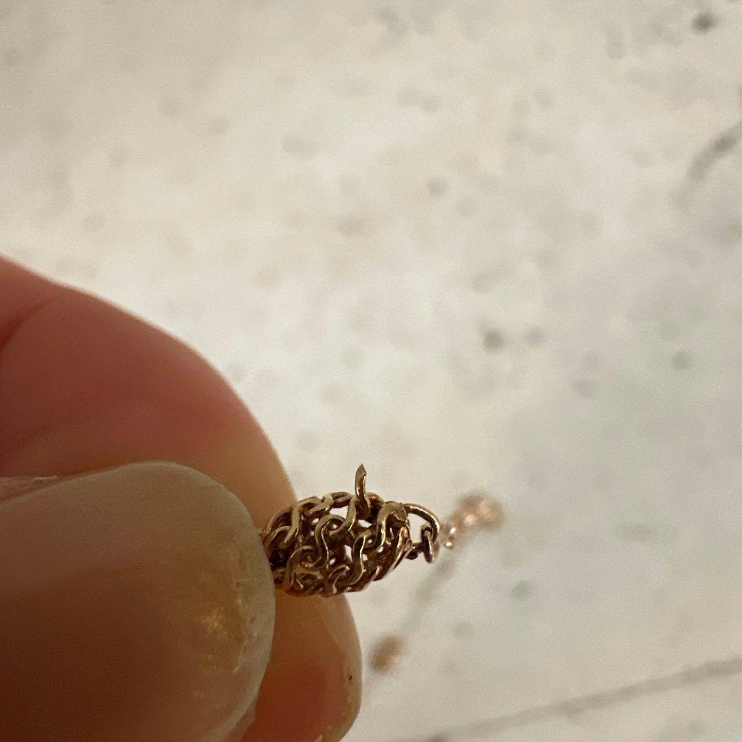 【難あり】14K ピンクゴールド ロープチェーンブレスレット