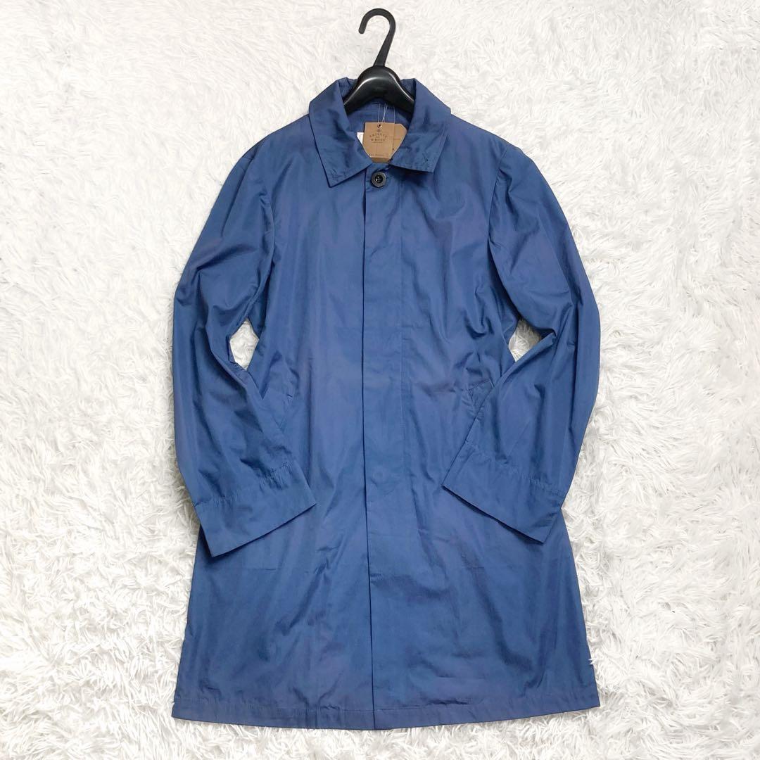 【訳あり未使用品】PRIVATE WHITE V.C. ステンカラーコート 青