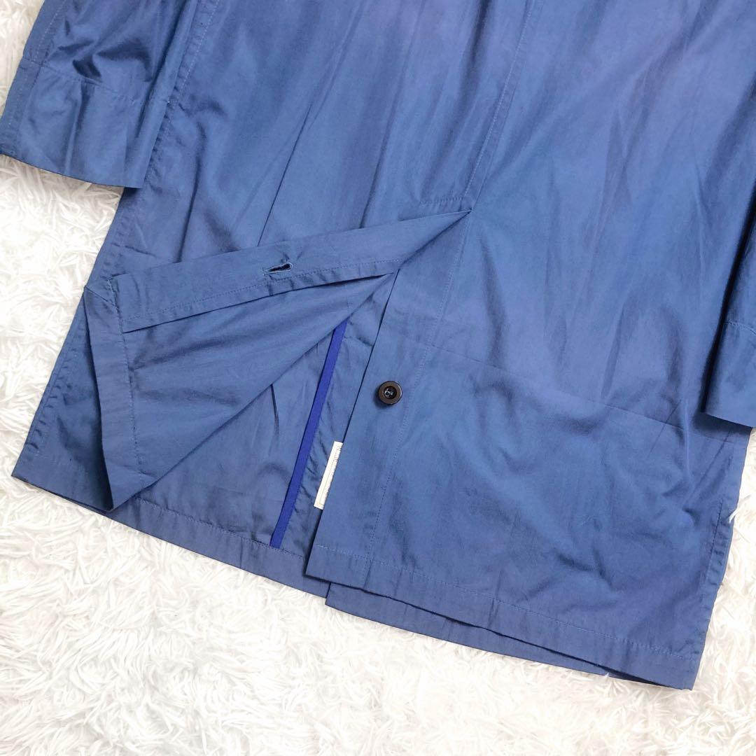 【訳あり未使用品】PRIVATE WHITE V.C. ステンカラーコート 青