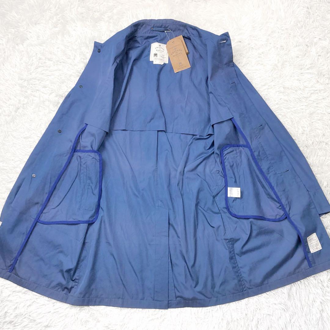 【訳あり未使用品】PRIVATE WHITE V.C. ステンカラーコート 青