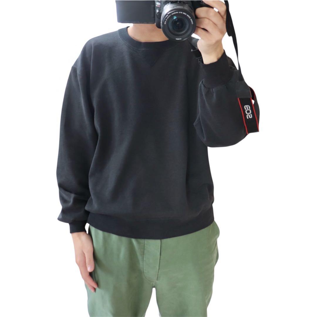 レア個体 ブラック USA製 90s Russell ラッセル スウェット 無地