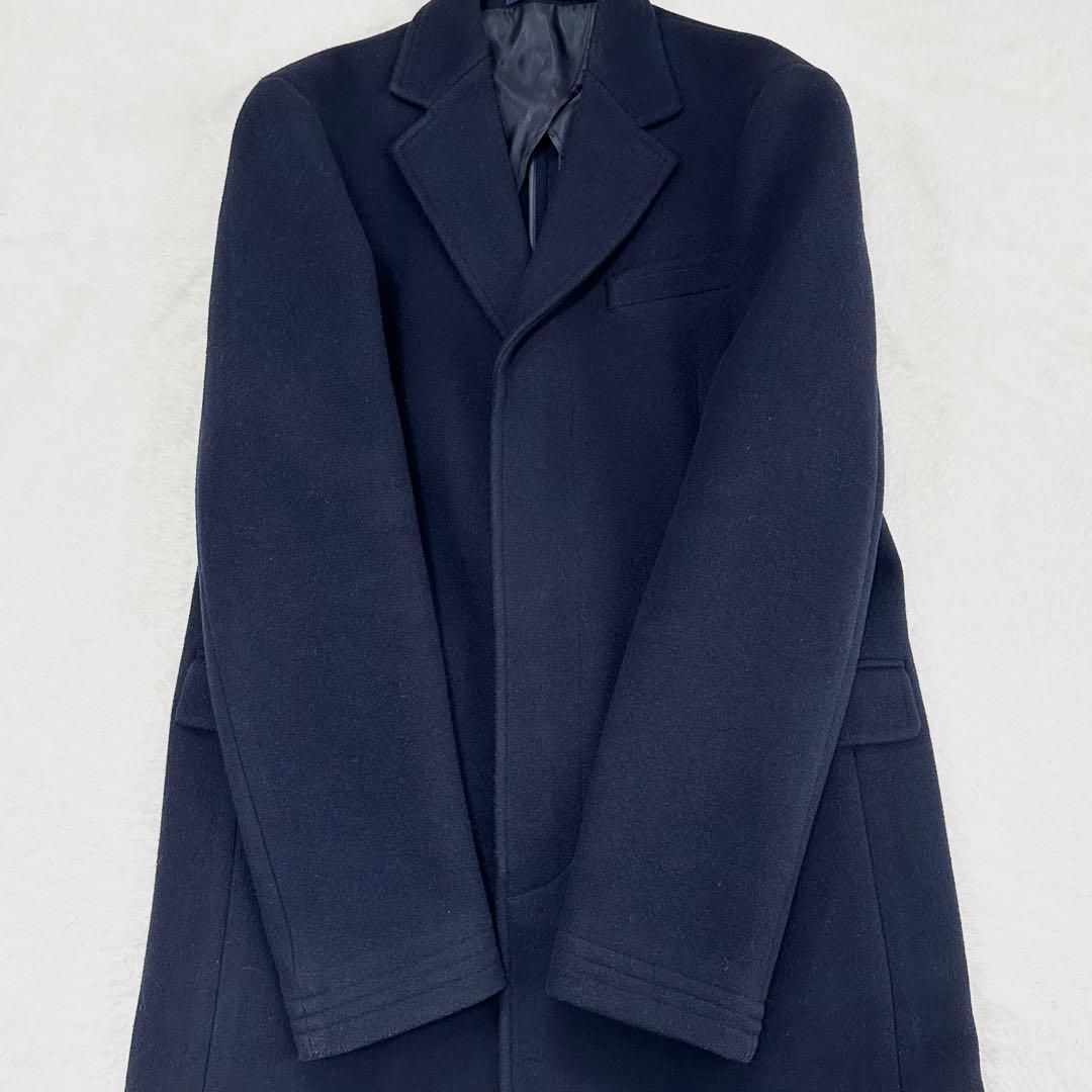 ポロラルフローレン チェスターコート ネイビー ウール Sサイズ メンズ