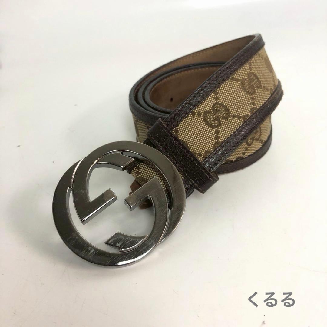 GUCCI グッチ GG柄 ロゴ ベルト ブラウン レディース ブランド - メルカリ
