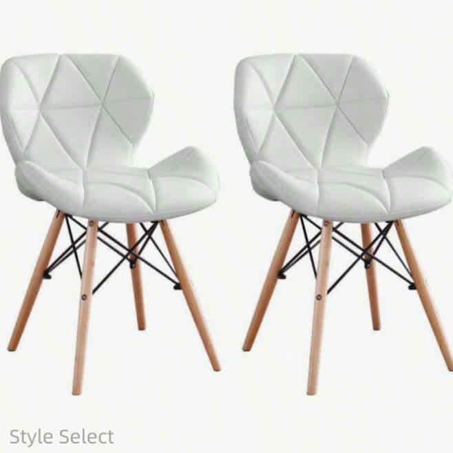 ダイニングチェア 4脚セット PU レザー 木脚 北欧風 組立簡単