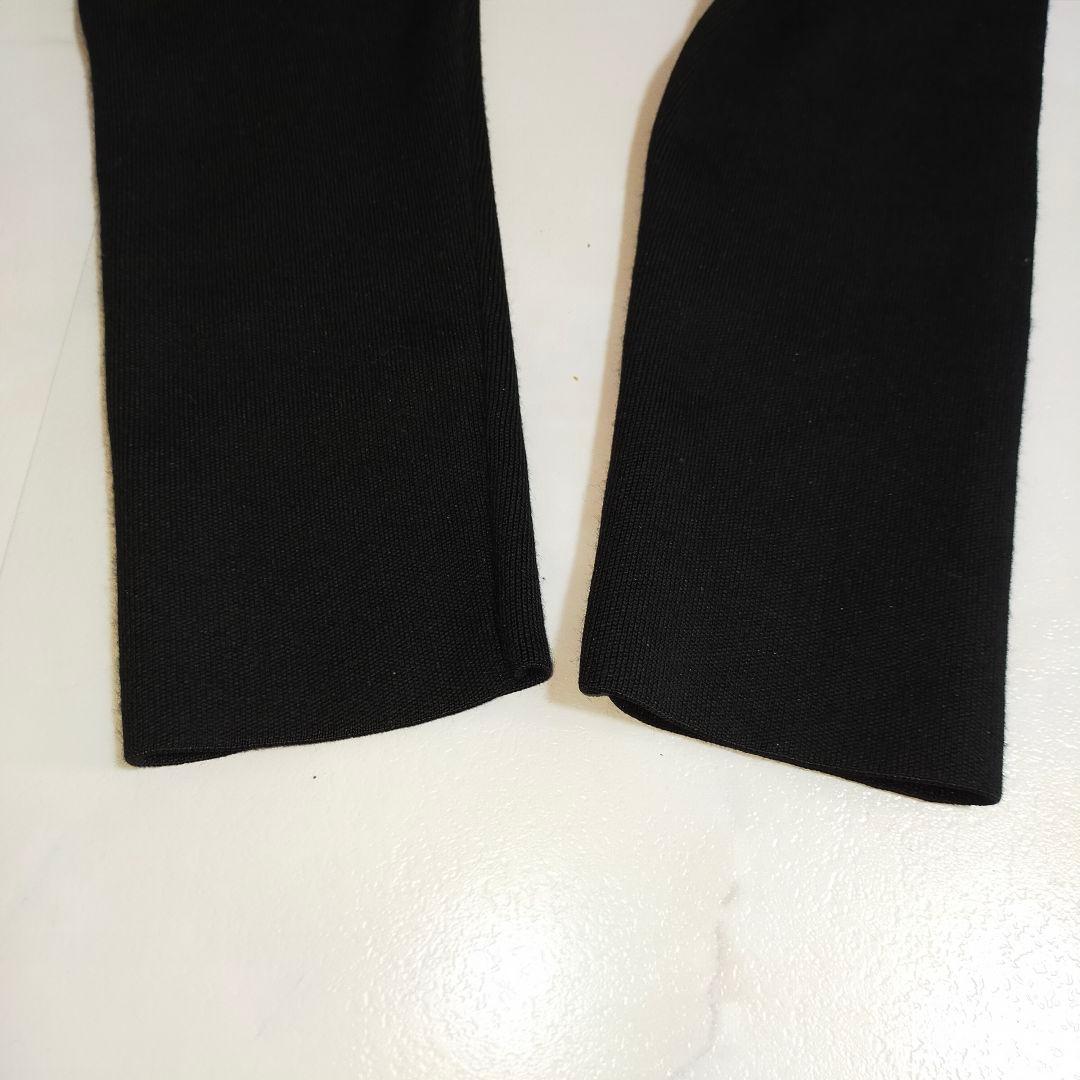 アナイ　ANAYI レースカラーフレアワンピース　刺繍　ブラック