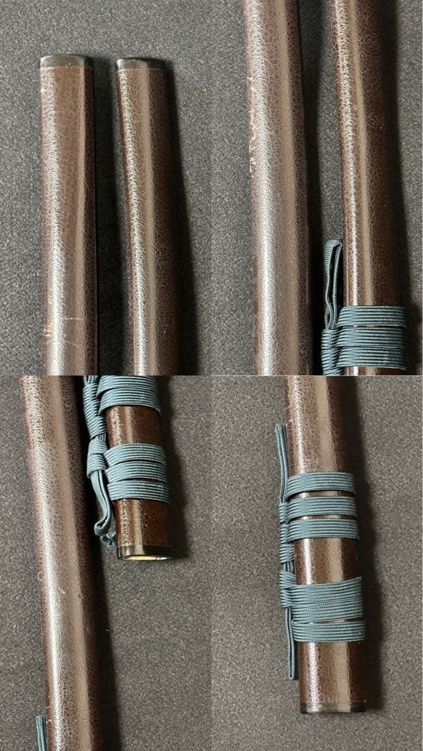 模造刀セット　打刀　脇差　鞘付長さ約69/104cm 黒鞘　25C36