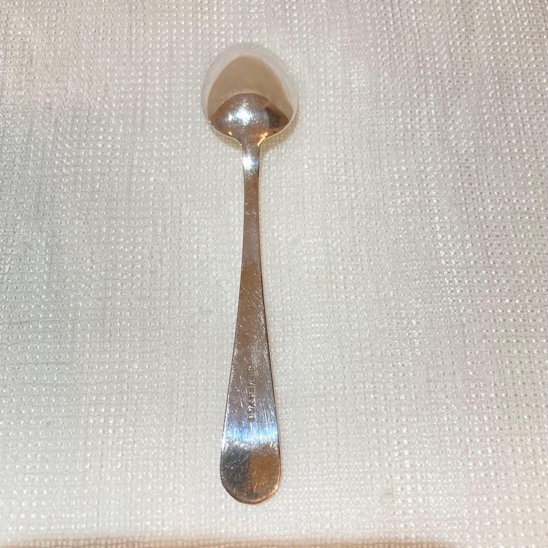 85 純銀梅花装飾モカスプーン3本セット