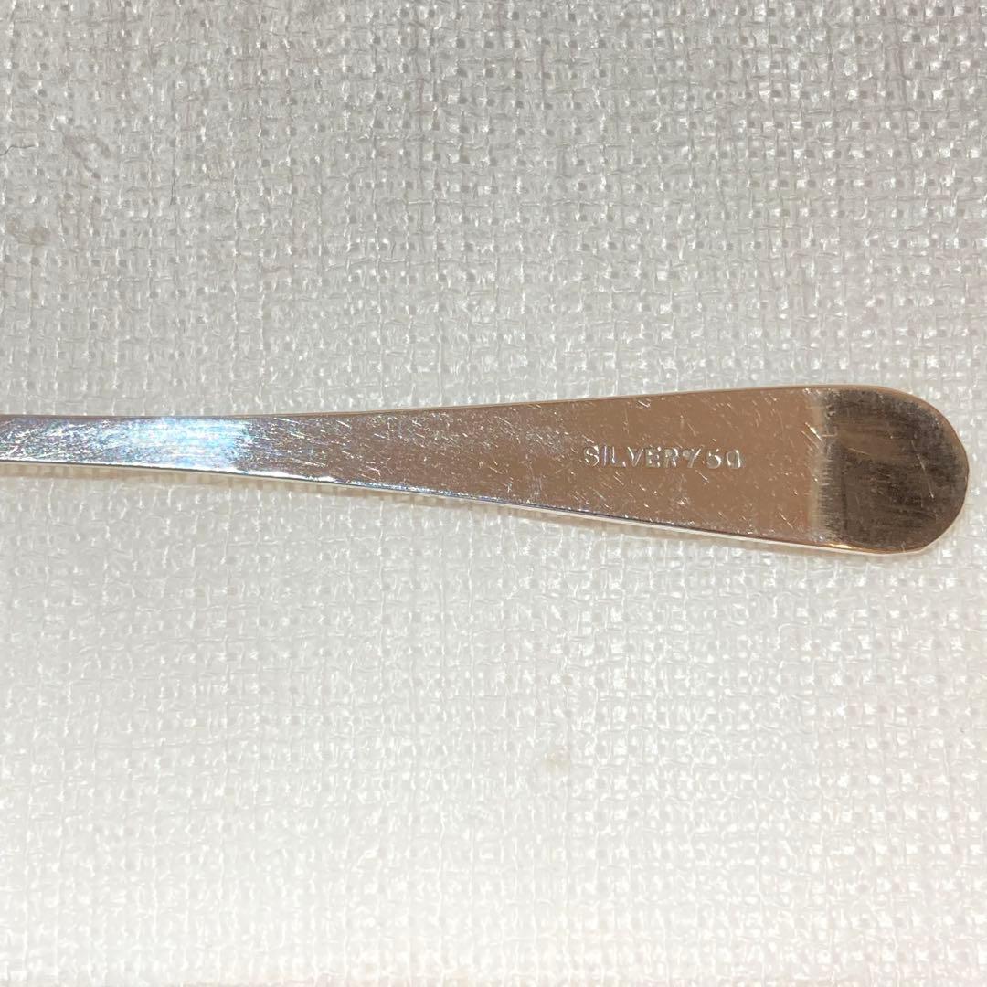 85 純銀梅花装飾モカスプーン3本セット