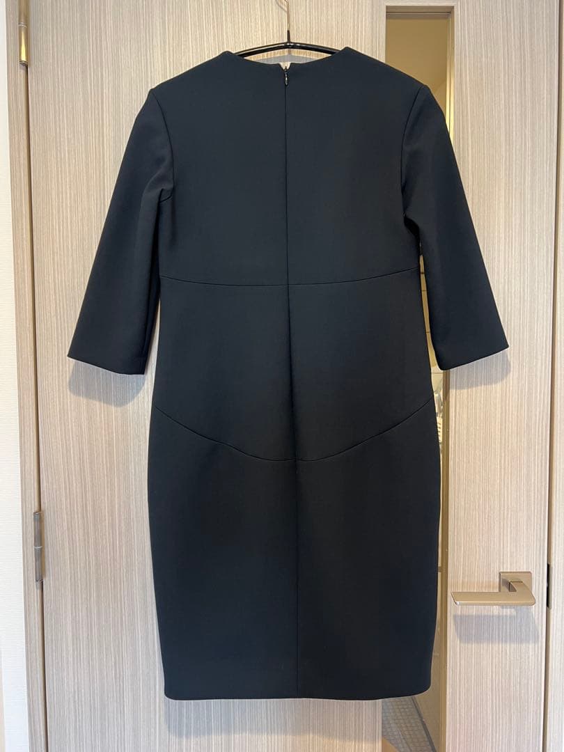 YOKO CHAN ネイビーひざ丈ワンピース