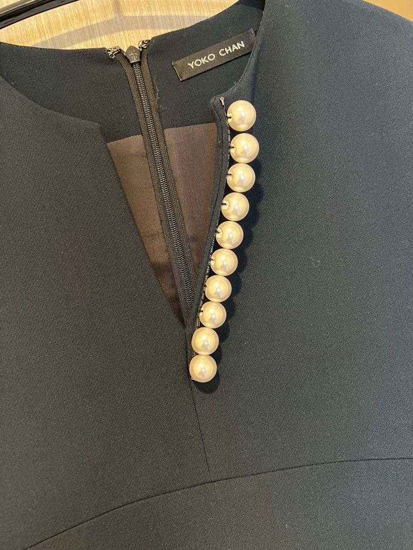 YOKO CHAN ネイビーひざ丈ワンピース