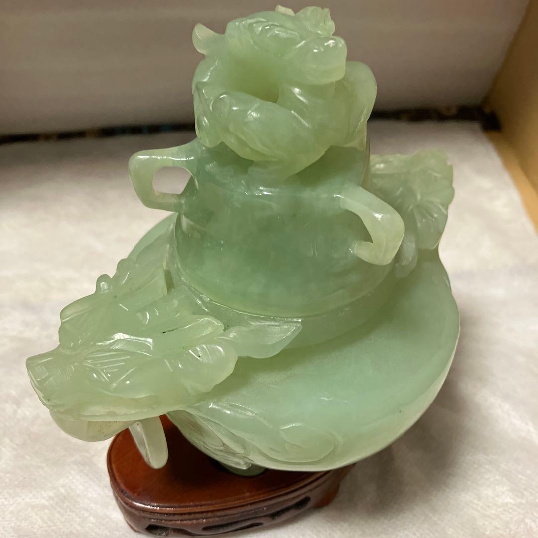 翡翠の香炉・中国翡翠工芸品専門店での購入品 - メルカリ