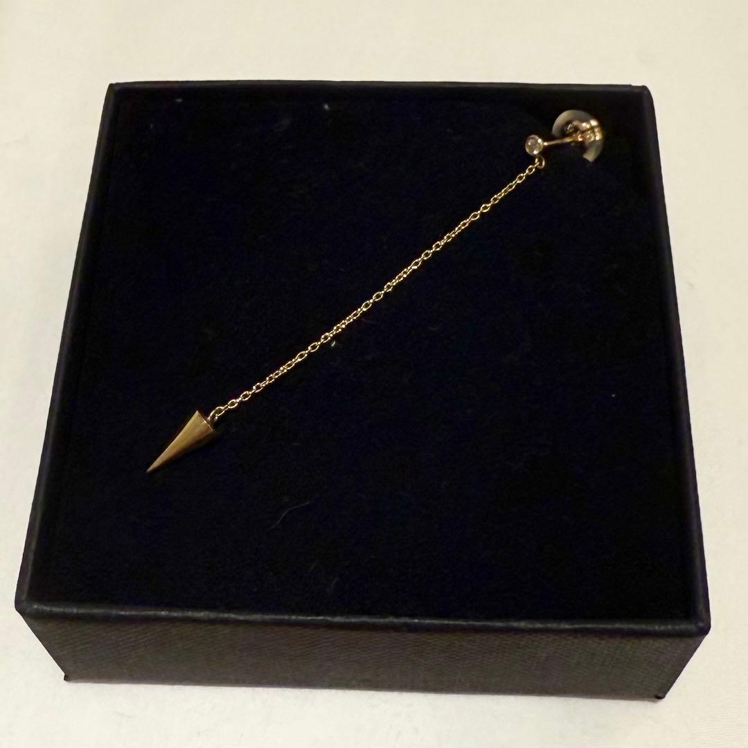 ビジュードエム　スタッズチェーンピアス　k18 ダイヤ　Bijou de M