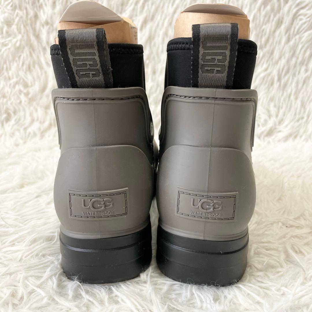 未使用級✨UGG DROPLETドロップレット レインブーツ グレー系 25.0