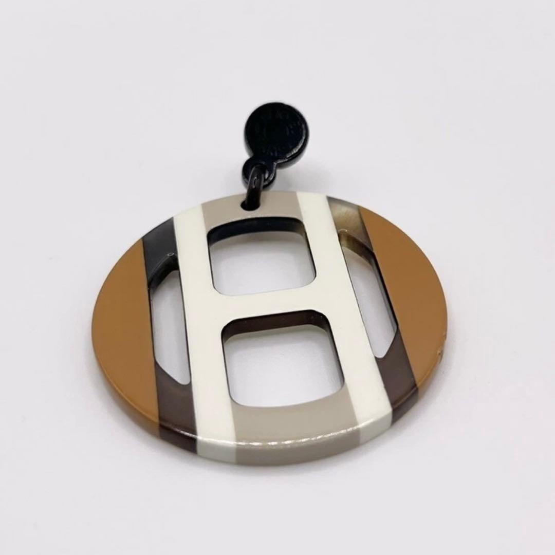 HERMES】Hエキップ ピアス (片耳用/シングル) バッファローホーン