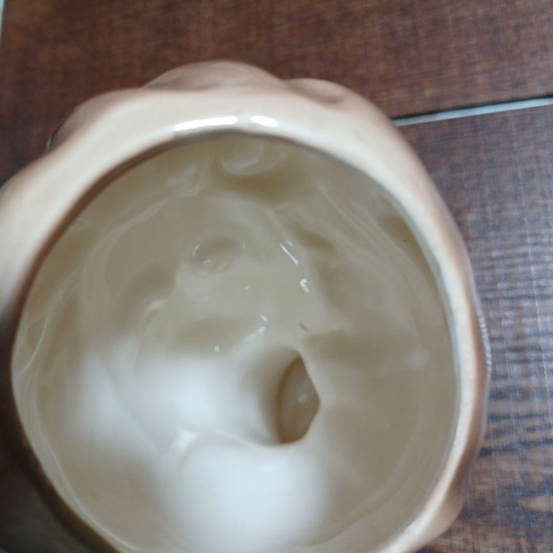 ビンテージ レディヘッドベース 陶器製の置物花瓶　黒のドレスにハートのネックレス