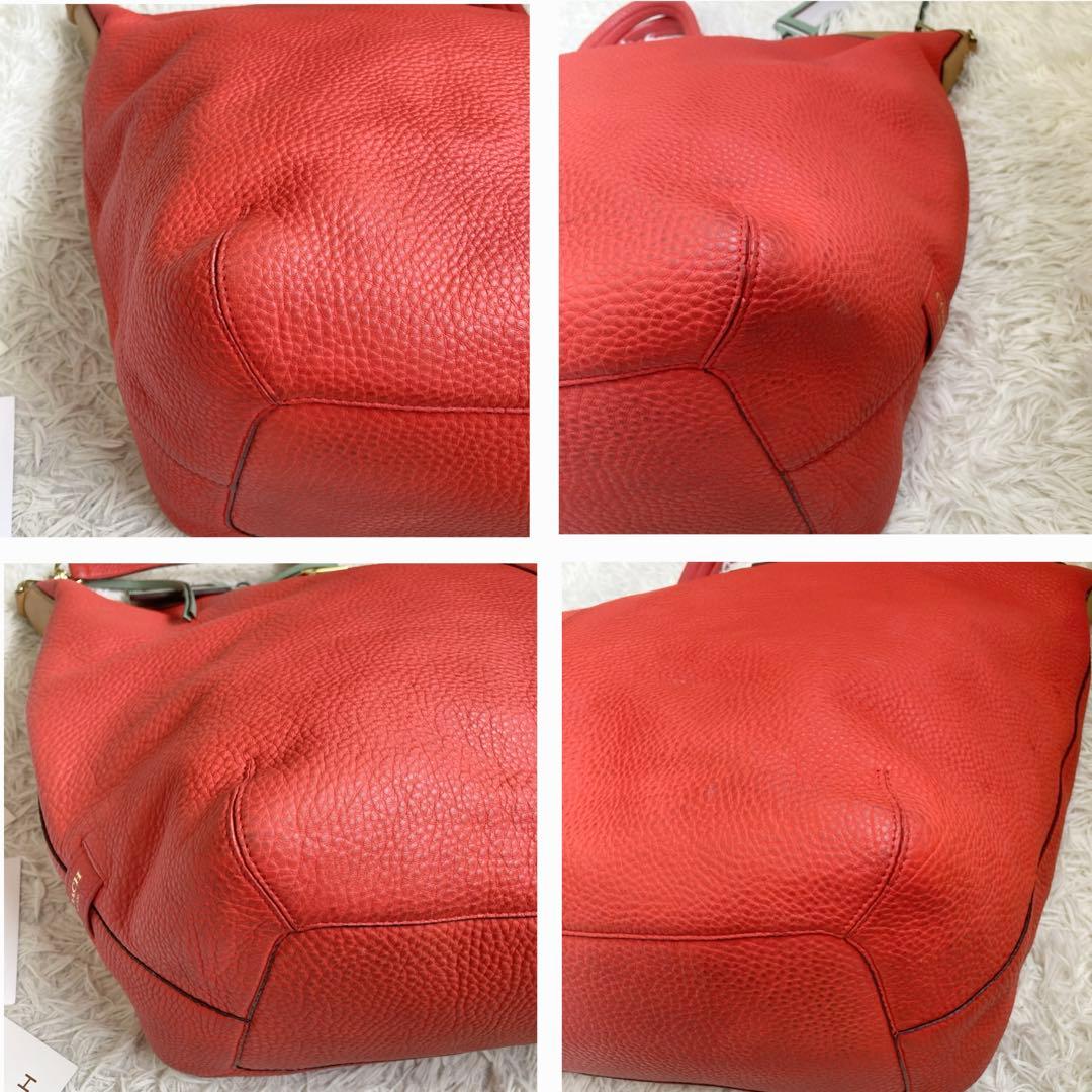 美品 COACH コーチ 特大 トート オレンジ ショルダーバッグ