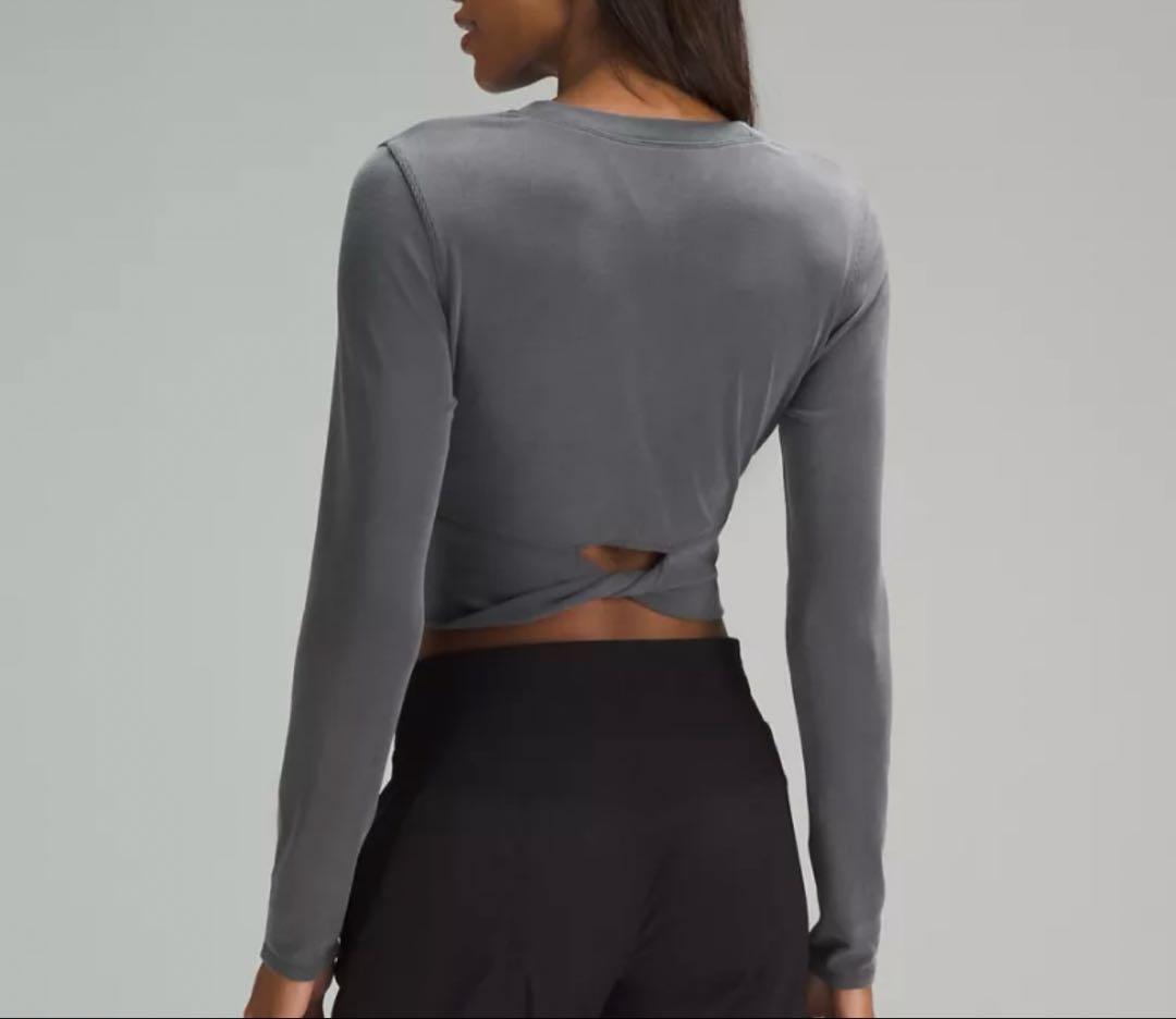未使用タグ付】lululemon /ルルレモン バックツイスト リブ長袖