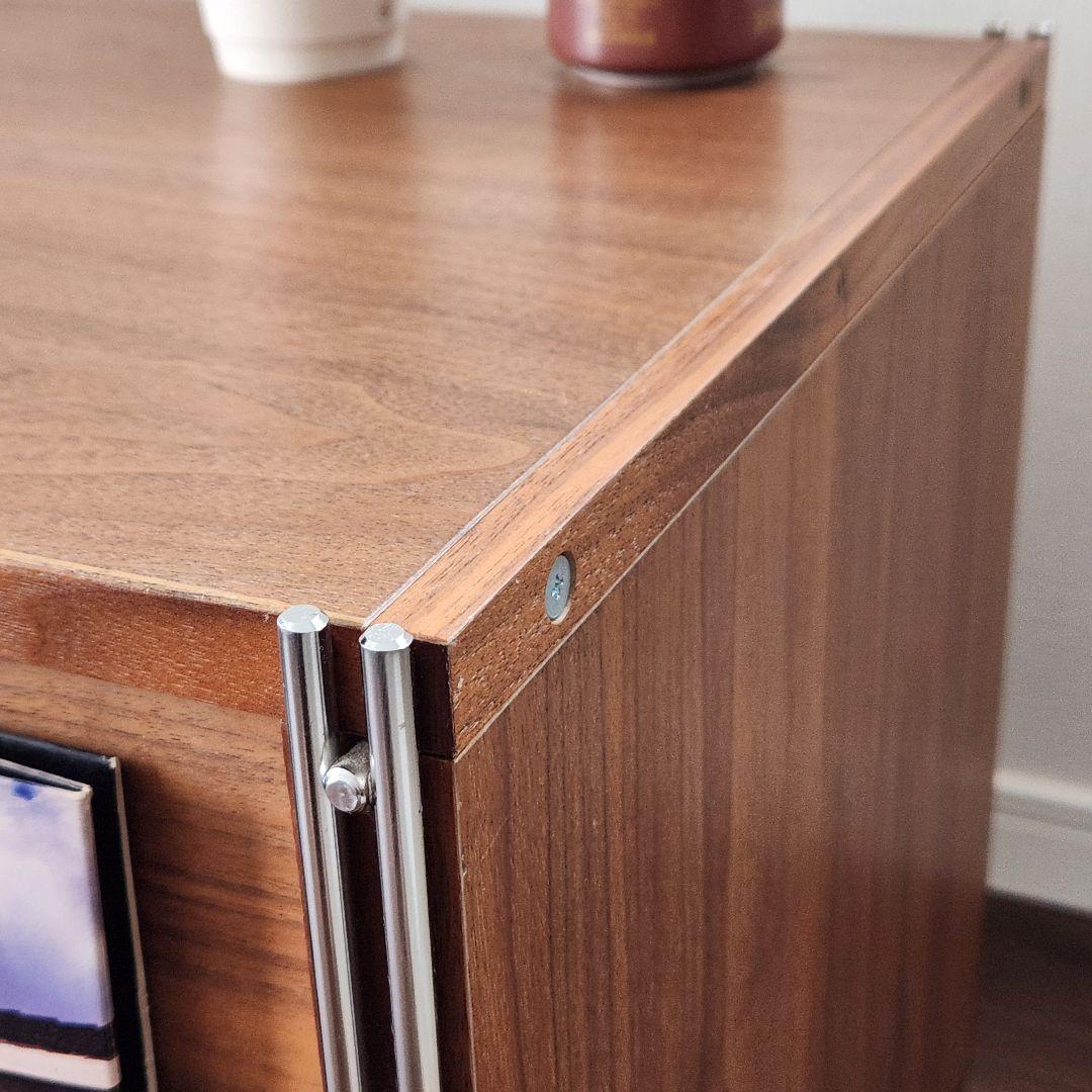 木製 ラック レコード テレビ台 便利家具 北欧 フラップ扉 無印 非売