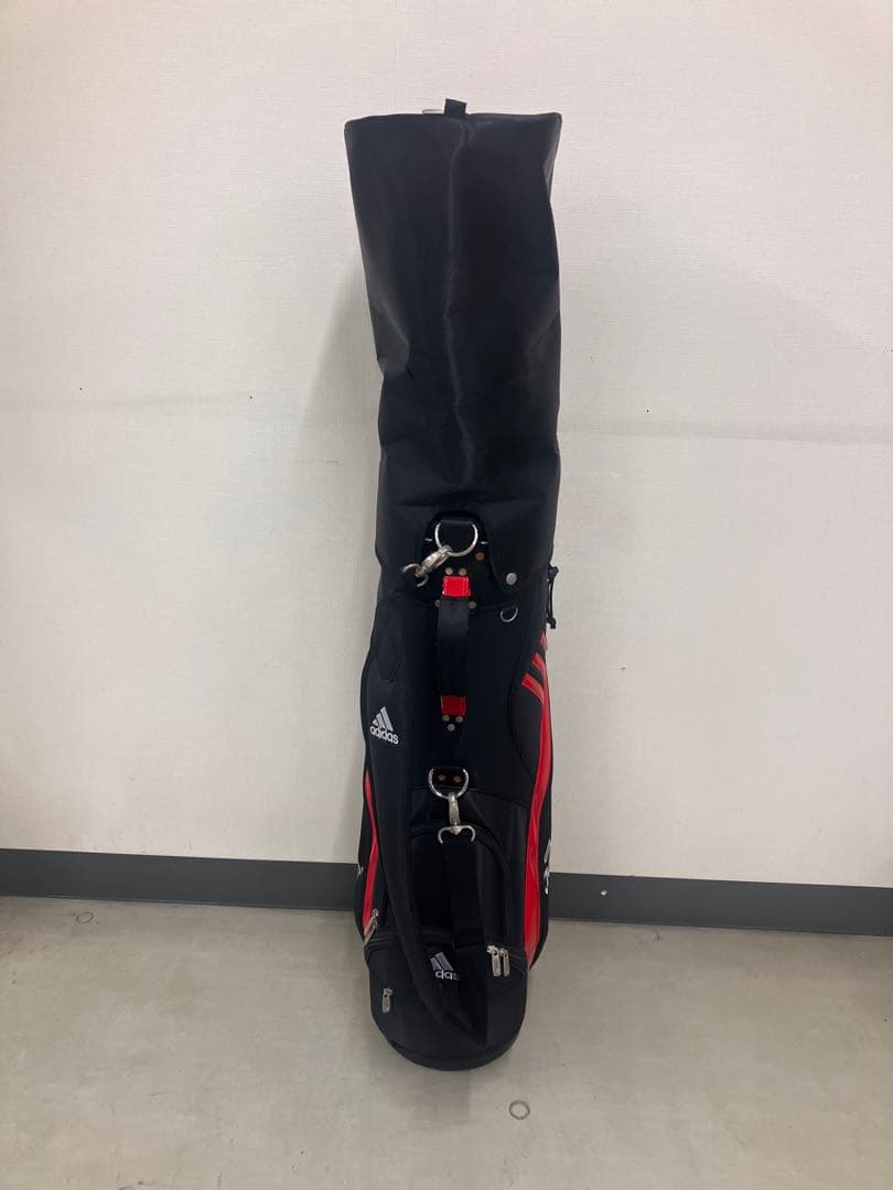 adidas ゴルフキャディーバック 黒赤アデダス