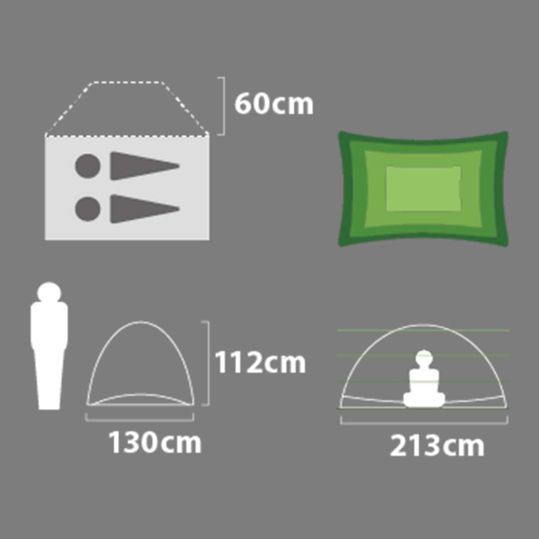 美品！NEMO！ATOM 2P！2人用 山岳テント おまけでグランドシート付き！