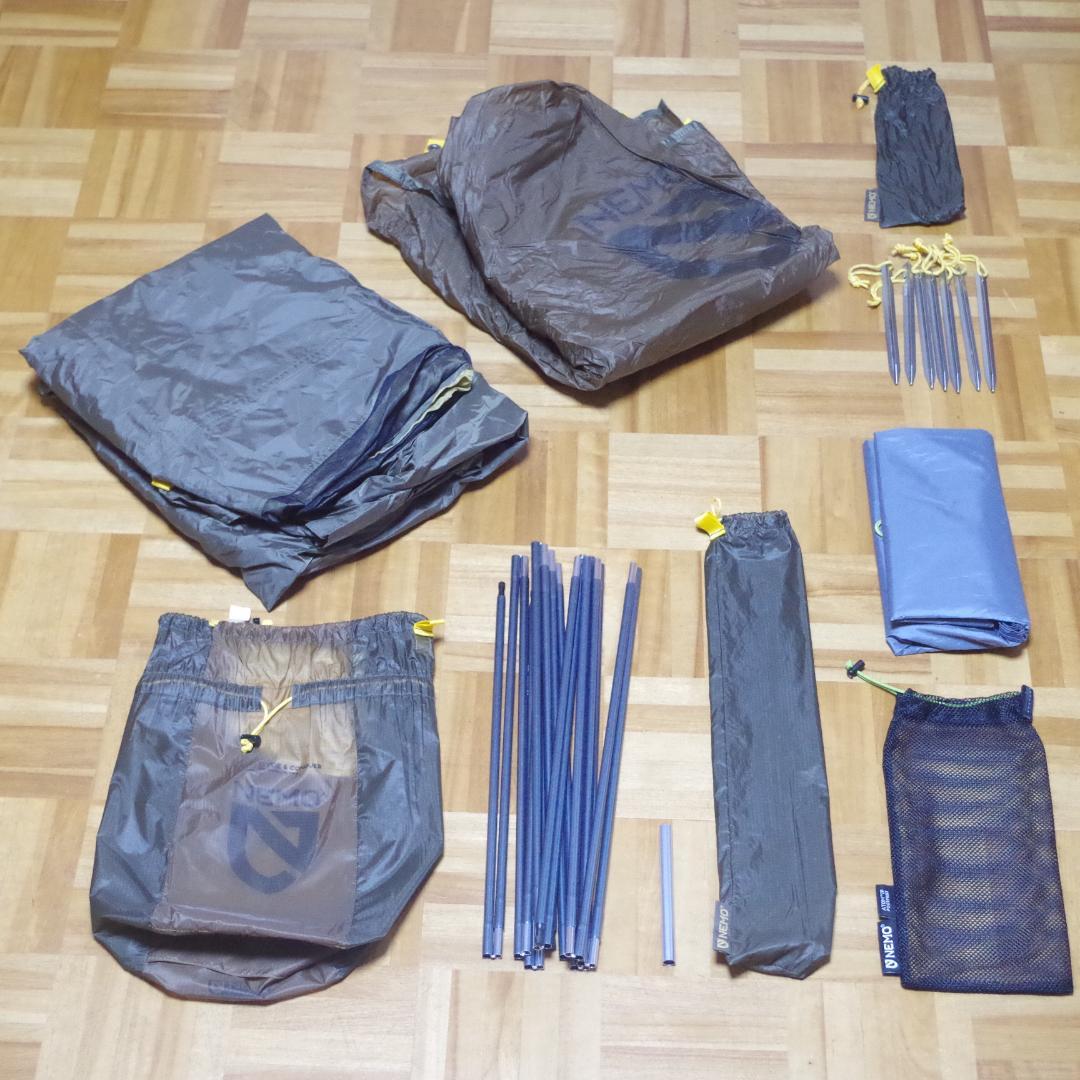 美品！NEMO！ATOM 2P！2人用 山岳テント おまけでグランドシート付き！