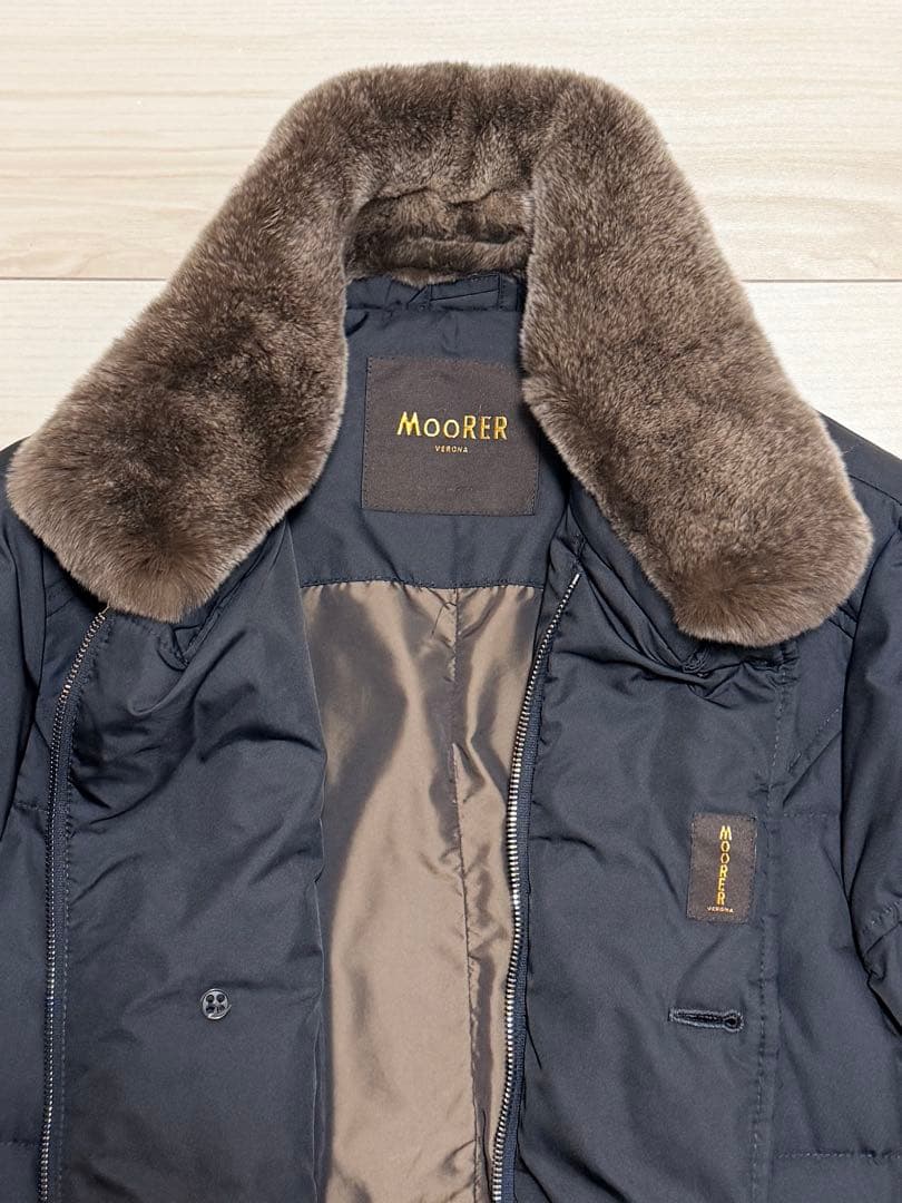 【美品】MOORER ムーレー SIRO サイズ46ダウンジャケット ネイビー