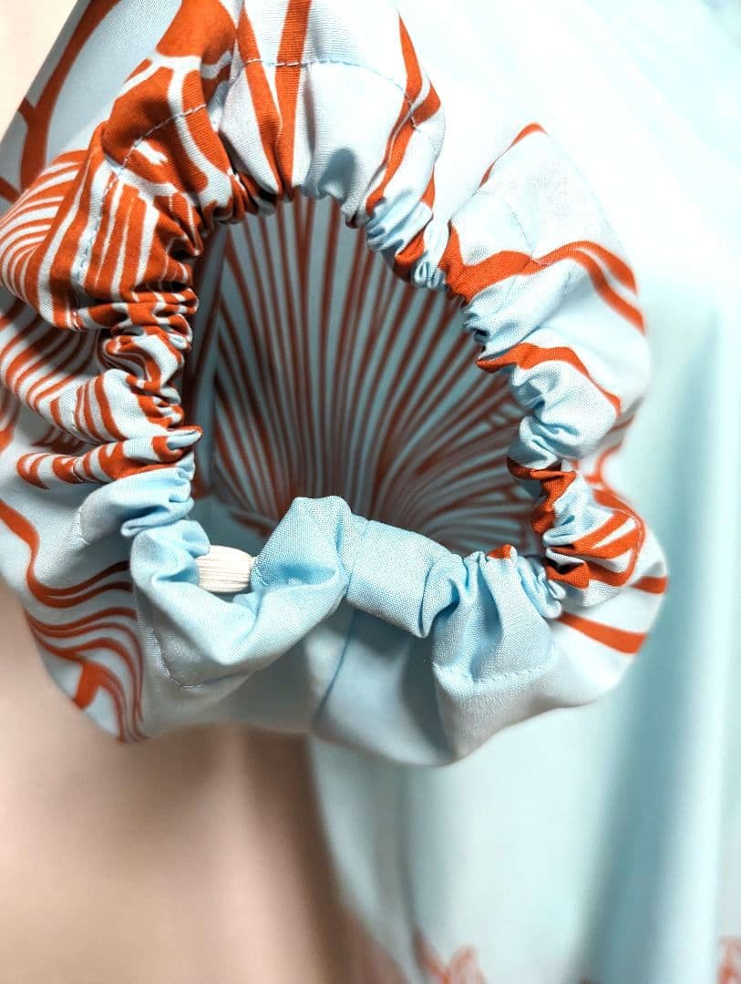 ハワイアンワンピース　八分袖　袖口ゴム③